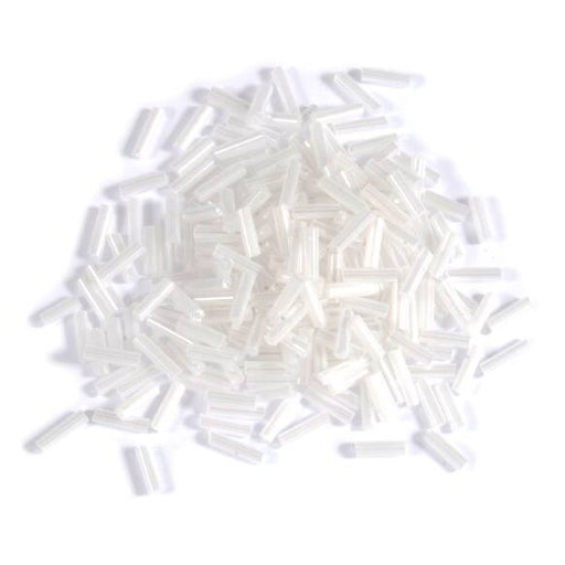 30g Bugle Beads 6mm - White