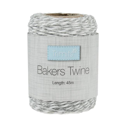 Bakers Twine ,45m x 2mm, Grey/White