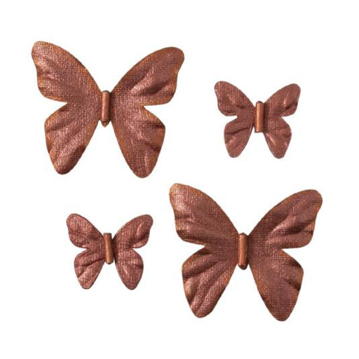 Butterflies Stickers 4.5 & 2.5cm Rose Gold Pack of 4