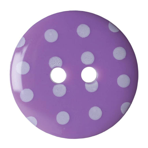 23mm-Pack of 3, Lilac Spotty Polkadot Buttons