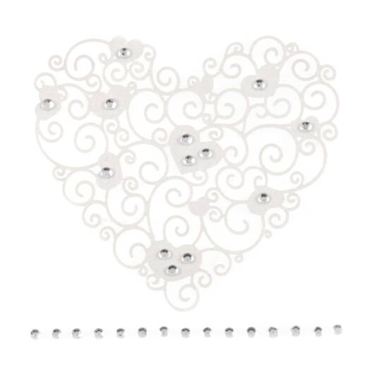 Craft Embellishments Filigree Heart 6cm -  White