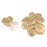 Pack of 10 Gold Metallic Satin Velvet Hearts 3cm Size