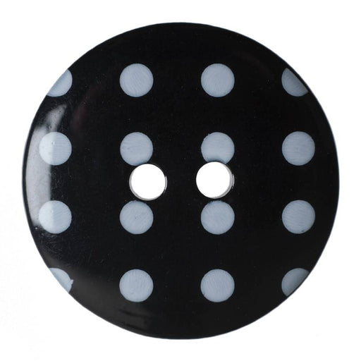 23mm-Pack of 3, Black Spotty Polkadot Buttons