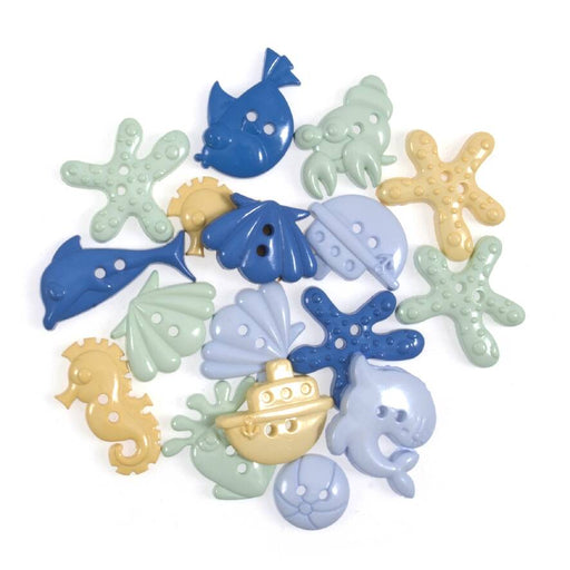 Novelty Craft Buttons, Under the Sea, Pack of 20g