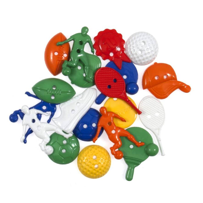 Novelty Craft Buttons - Sport - 20g Pack