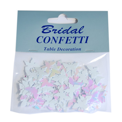 1.5cm Iridescent \ White Butterfly Confetti