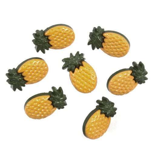 Novelty Craft Buttons ,Pineapples , Pack of 9