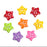 Novelty Craft Buttons - Dotty Polkadot Coloured Stars - Pack of 8