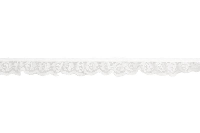 White Frilled Lace x 30mm - per Metre