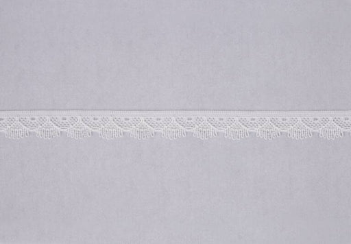 Ivory Narrow Fringed Lace x 15mm - per Metre