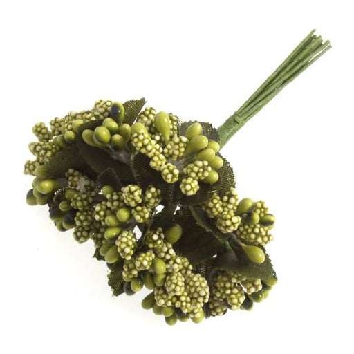 Small Green Berry Bunch Spray
