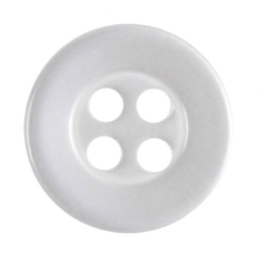 9mm-Pack of 13, White Buttons - 4 Holes