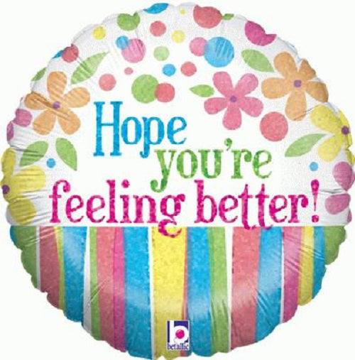 18" Foil Balloon - Hope You Are Feeling Better 