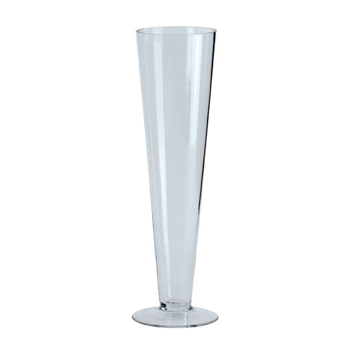 Clear Glass Conical Vase x 40cm