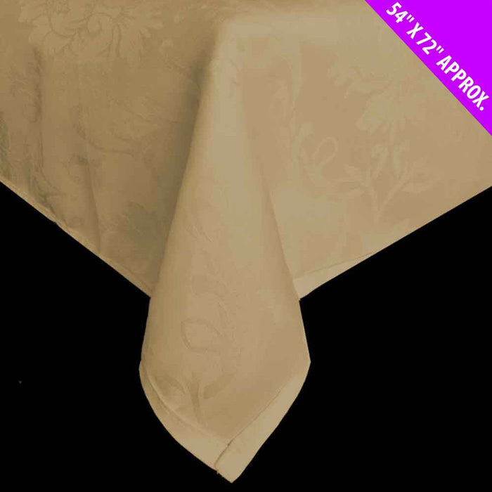 Gold Damask Tablecloth - 54" x 71" 