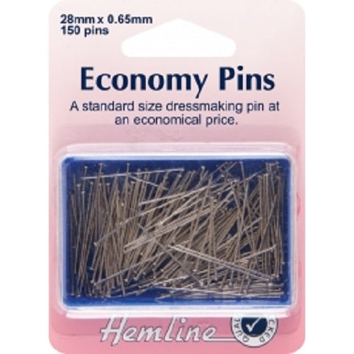 Economy Pins: Nickel - 28mm x 0.65mm - 150pcs