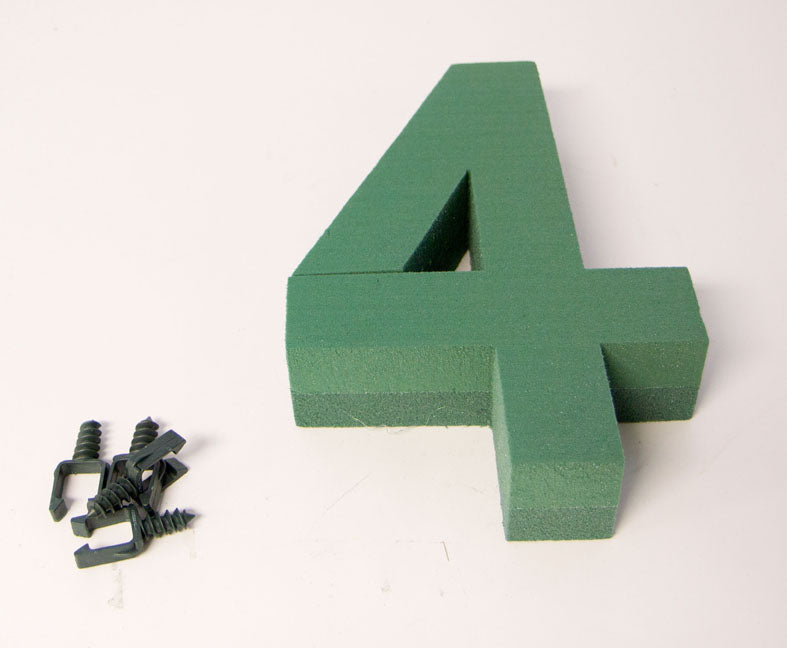 Oasis Floral Foam Number with Clips "4"
