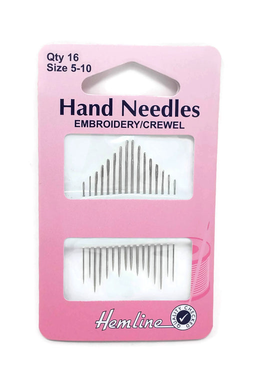 Hand Needles Embroidery/Crewel Size 5-10