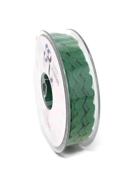 Ric Rac Ribbon Reel - 6mm x 20m - Emerald Green