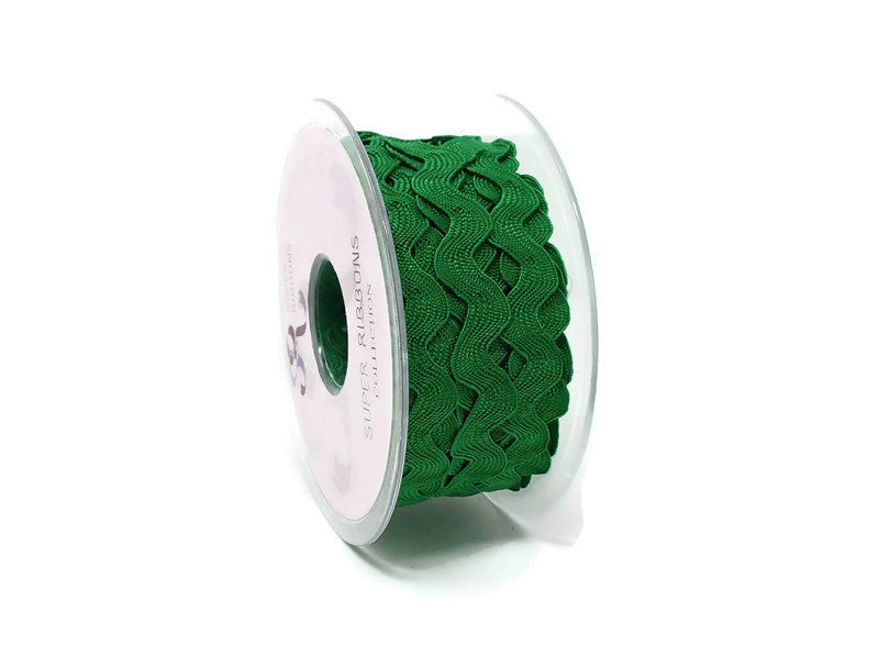 Ric Rac Ribbon Reel - 13mm x 20m - Green