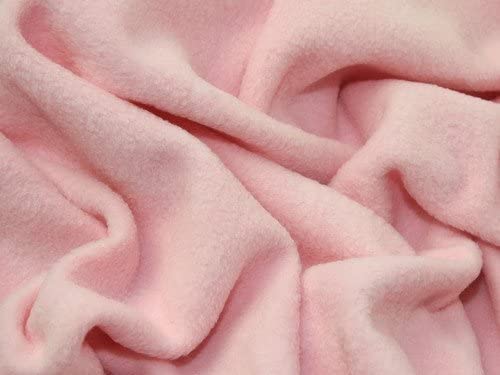 1 Metre Pink Anti Pill Plain Polar Fleece 100% Polyester 63"/160cm