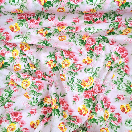 1 Metre Lilac Vintage Rose Polycotton Fabric x 112cm / 44" stock location e3