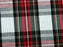 1m Red and Ivory Tartan fabric 150cm width