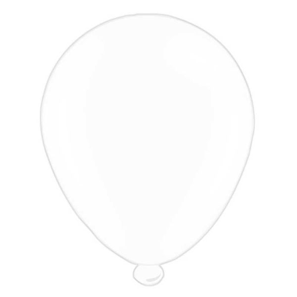 8 Balloons - 10" size - White
