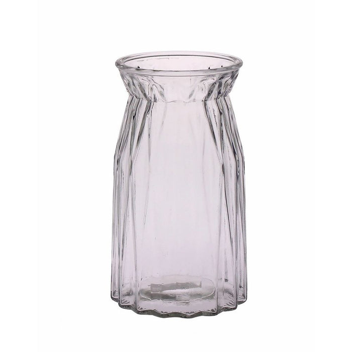 Ribbed Glass Vanity Flower Vase x 20cm