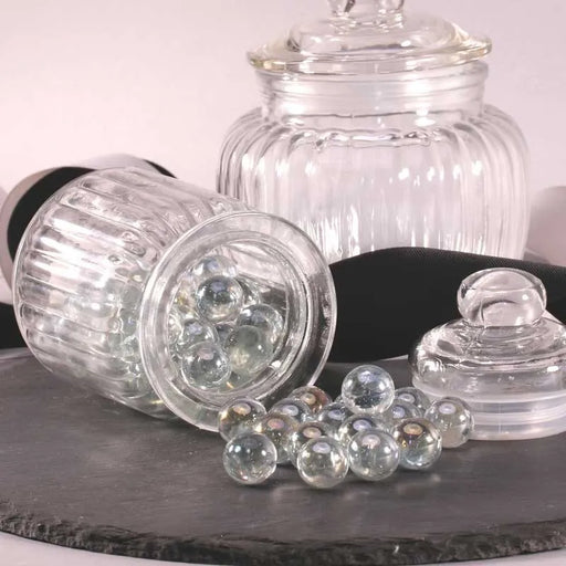Clear Glass Marbles in Jar - 700g - 16mm