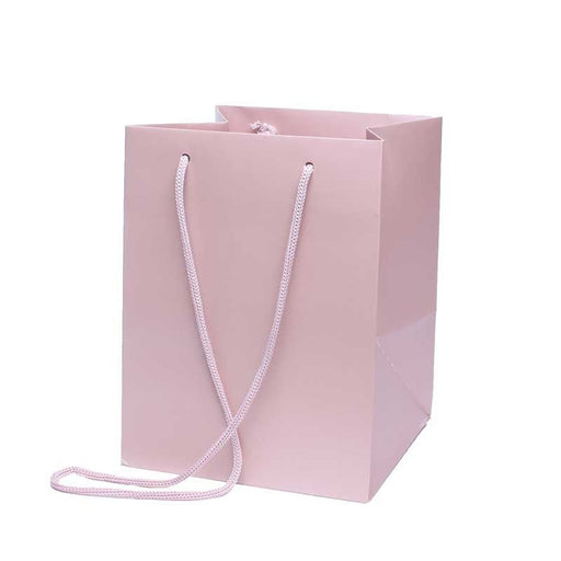 Hand Tied Rope Handle Bags x 10 - Rose Gold