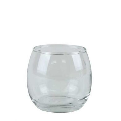 Clear Glass Rolypoly Votive - H6cm