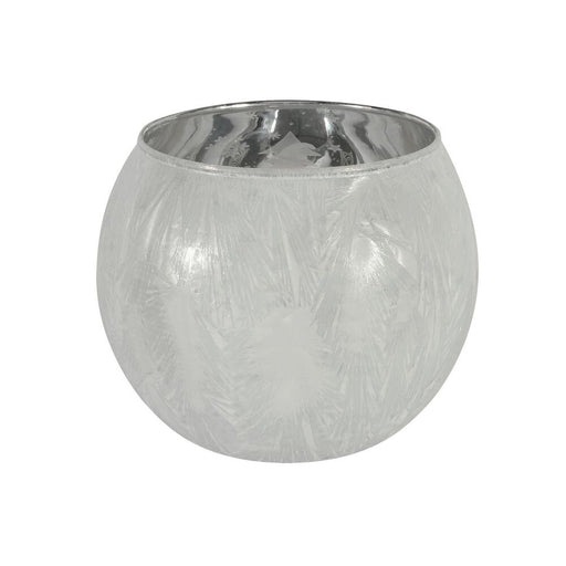 REDUCED White Frosted Bubble Ball Votive Candle Holder