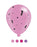 Pack of 8 - Age 1 Pink + Lilac Mix Birthday Latex Balloons ,10" size