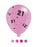 Pack of 8 - Age 21 Pink Mix Birthday Latex Balloons ,10" size