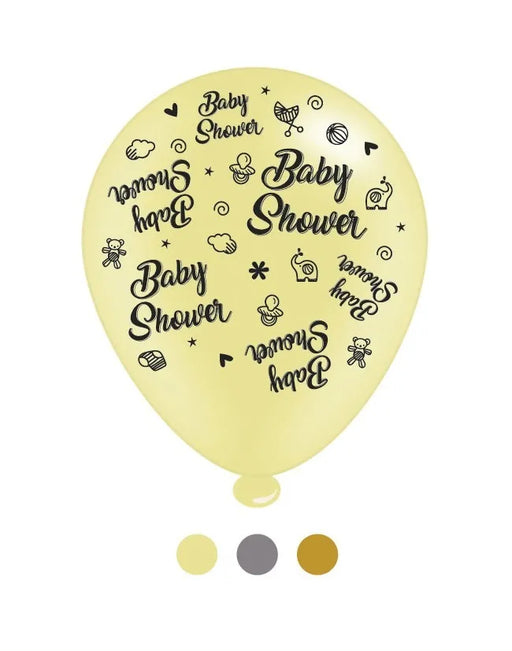 Pack of 8 - Baby Shower - Multi Colour Latex Balloons ,10" size