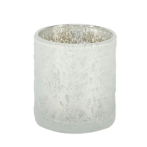 Frosted Cylinder Votive Candle Holder - H8 x Ø7.3cm - White
