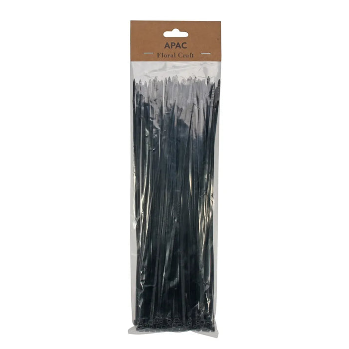 30cm Cable Ties x 100 - Black