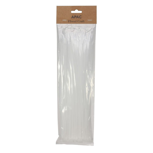 30cm Cable Ties x 100 - White