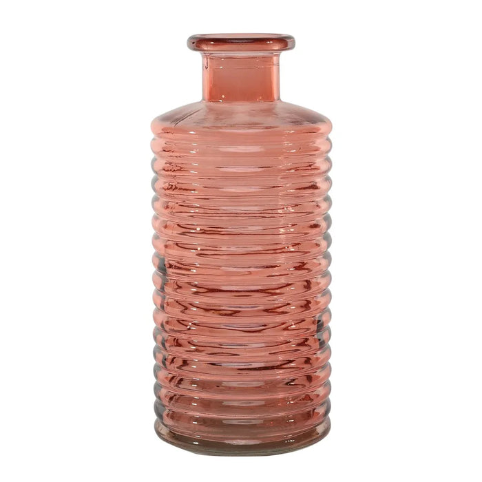 21cm Horizontal ribbed bottle - Dusky Pink