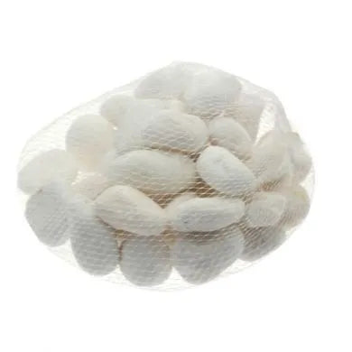 Tumbled Snow White Stones in Netted Bag 2-5cm 