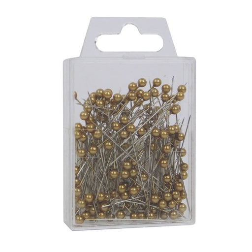 144 x 4 mm Pearl Head Pins - Gold