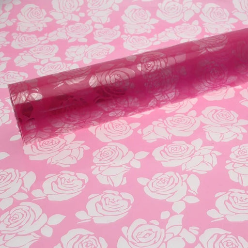 Strong Pink Cut Out Roses Film - 100m x 80cm