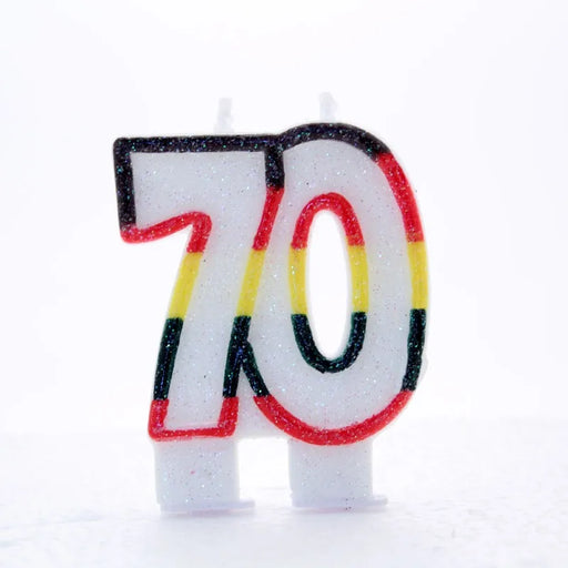 Number 70 Colourful Universal Birthday Cake Candle