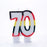 Number 70 Colourful Universal Birthday Cake Candle