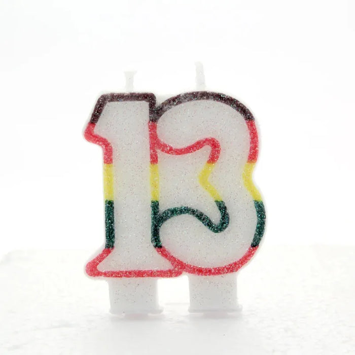 Number 13 Colourful Universal Birthday Cake Candle