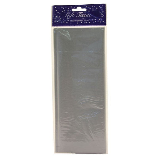 Tissue Paper Pack - 3 sheets - 50 x 75cm - Metallic Silver