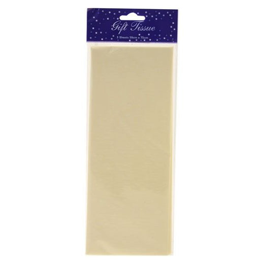 Tissue Paper Pack - 5 sheets - 50 x 75cm - Cream