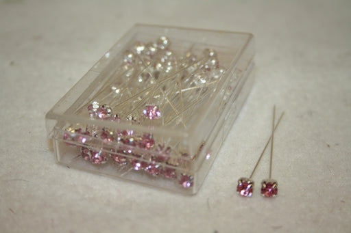 72 luxury high quality diamante pins - Light Pink