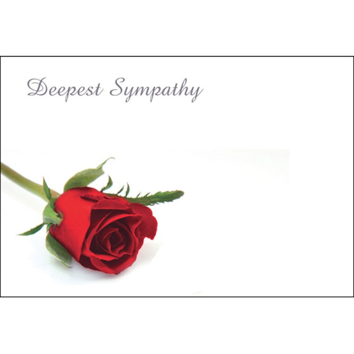 Pack of 50 Florist Cards - Deepest Sympathy 